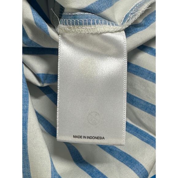 Express Top Womens XL Blue White Stripe Boyfriend Portofino Button Up Office NWT - Picture 8 of 11